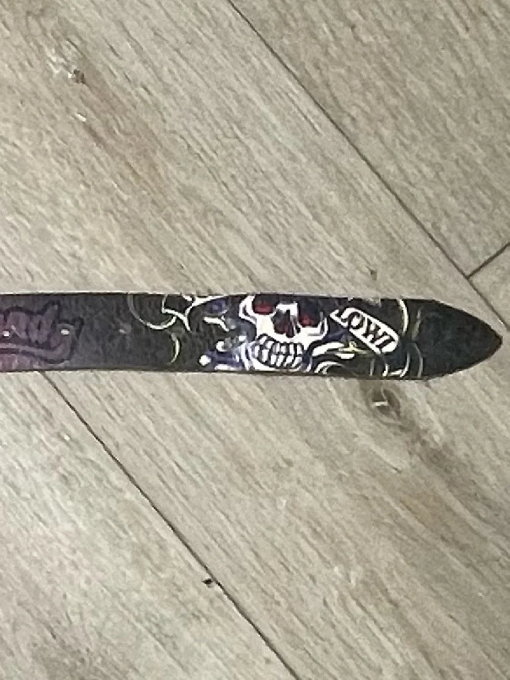 Vintage Ed Hardy “Love Kills Slowly” D Ring Leather Belt